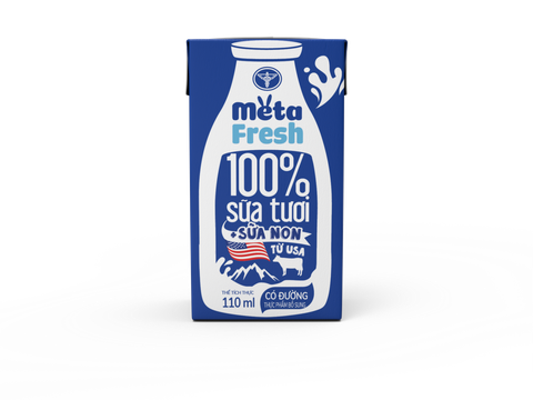 Sữa Tươi Nutricare Meta Fresh Có Đường (Thùng 48 Hộp)