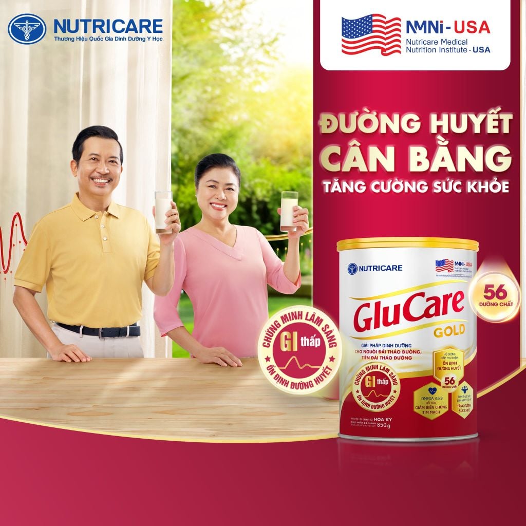 Sữa Bột Nutricare Glucare Gold Hỗ Trợ Kiểm Soát Đường Huyết Cho Người Tiểu Đường 850g