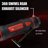  1/4 Inch Taiwan Made 25,000RPM Pneumatic Straight air Die Grinder 6mm Heavy Duty LEMATEC Professional Tool 