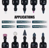  1/4" Air Die Grinder Kit with 6mm/8mm Collets, Along with Grinding Stones Set Taiwan Made Pneumatic Tool 