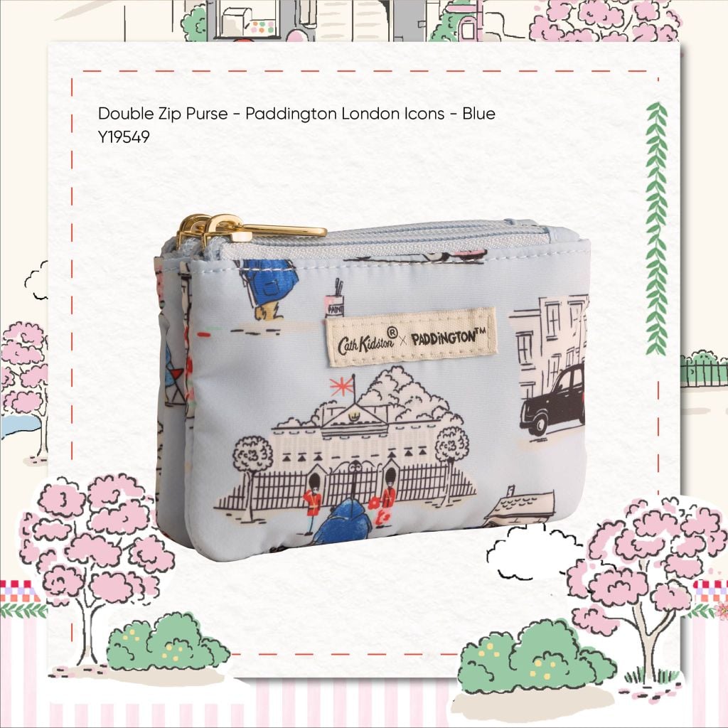  Ví Hai Ngăn Nhỏ Gọn Cath Kidston Hoạ Tiết Paddington Y19549 