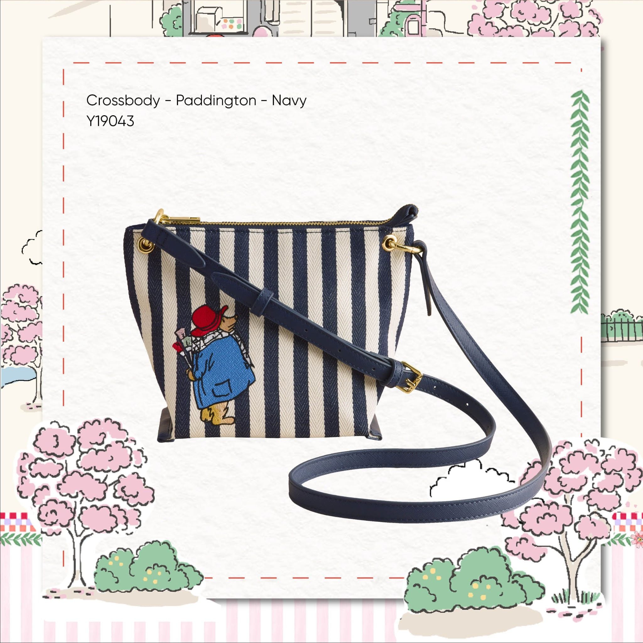  Túi Đeo Chéo Cath Kidston Hoạ Tiết Paddington Y19043 
