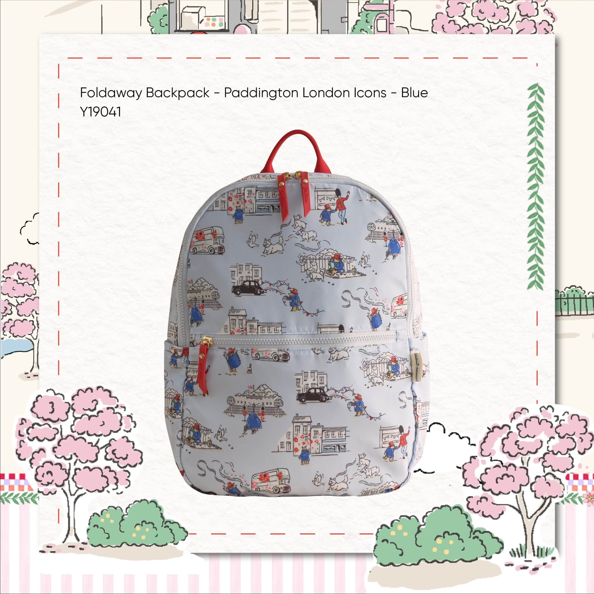  Balo Gấp Gọn Cath Kidston Hoạ Tiết Paddington Goes To Town Y19041 