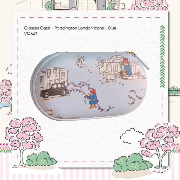  Hộp Đựng Kính Cath Kidston Phủ PVC Chống Nước Hoạ Tiết Paddington Goes to Town V14647 