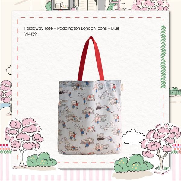  Túi Gấp Gọn Cath Kidston Hoạ Tiết Paddington Goes To Town V14139 