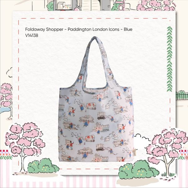  TúI Gấp Gọn Cath Kidston Hoạ Tiết Paddington Goes to Town V14138 