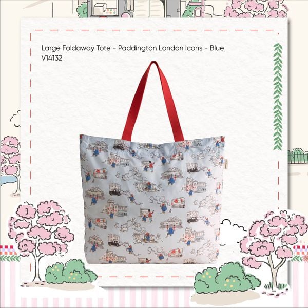 Túi Gấp Gọn Cath Kidston Hoạ Tiết Paddington Goes To Town V14132 