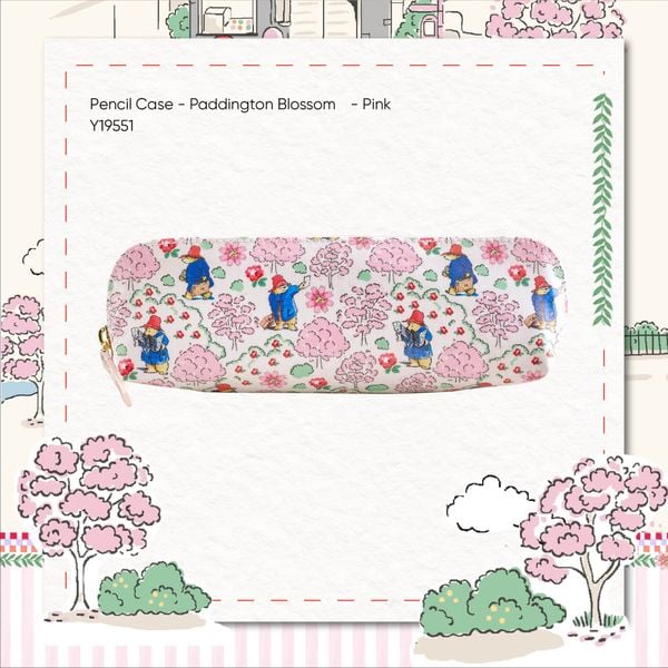  Túi Đựng Bút Cath Kidston Chất Liệu Cotton Phủ Bóng Hoạ Tiết Paddington Ditsy Y19551 