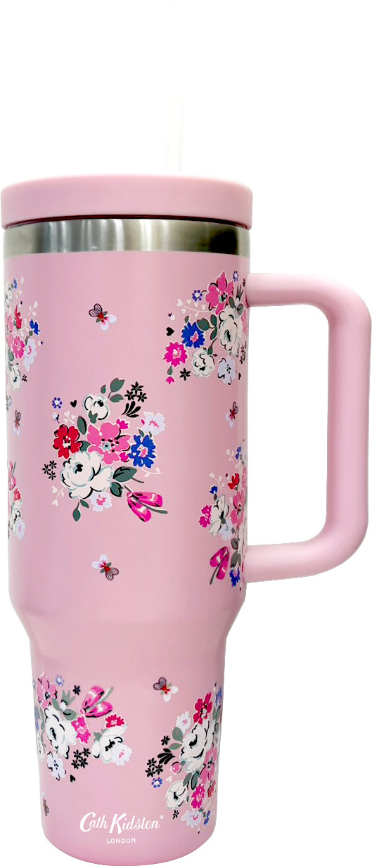  Bình Nước -CK PROVENCE ROSE STRAW TUMBLER 1.1L- Raspberry - CKPRTUMBLR1100 