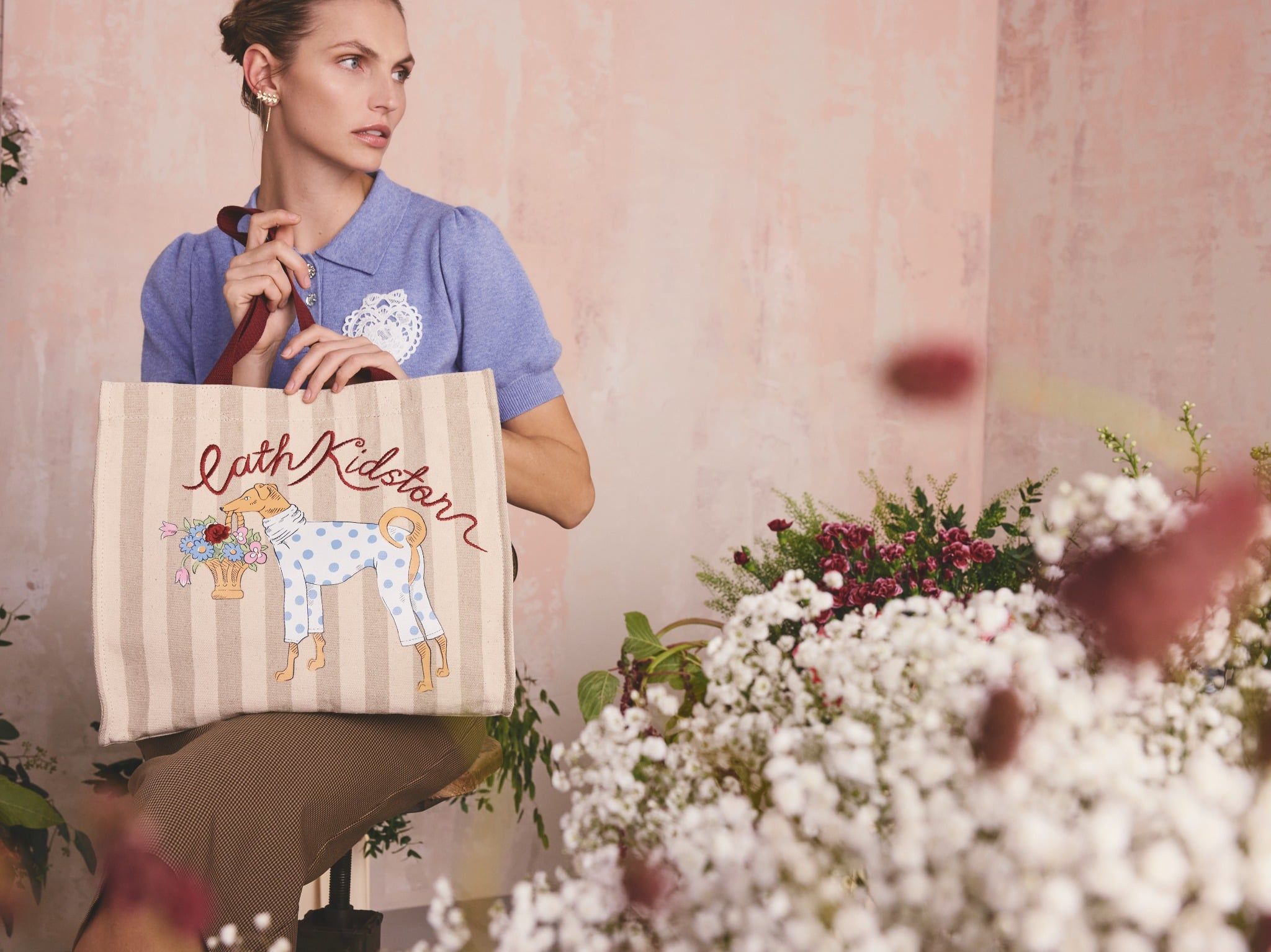  Túi Tote Cath Kidston Large East West Tote Cath Stripe - H69419 