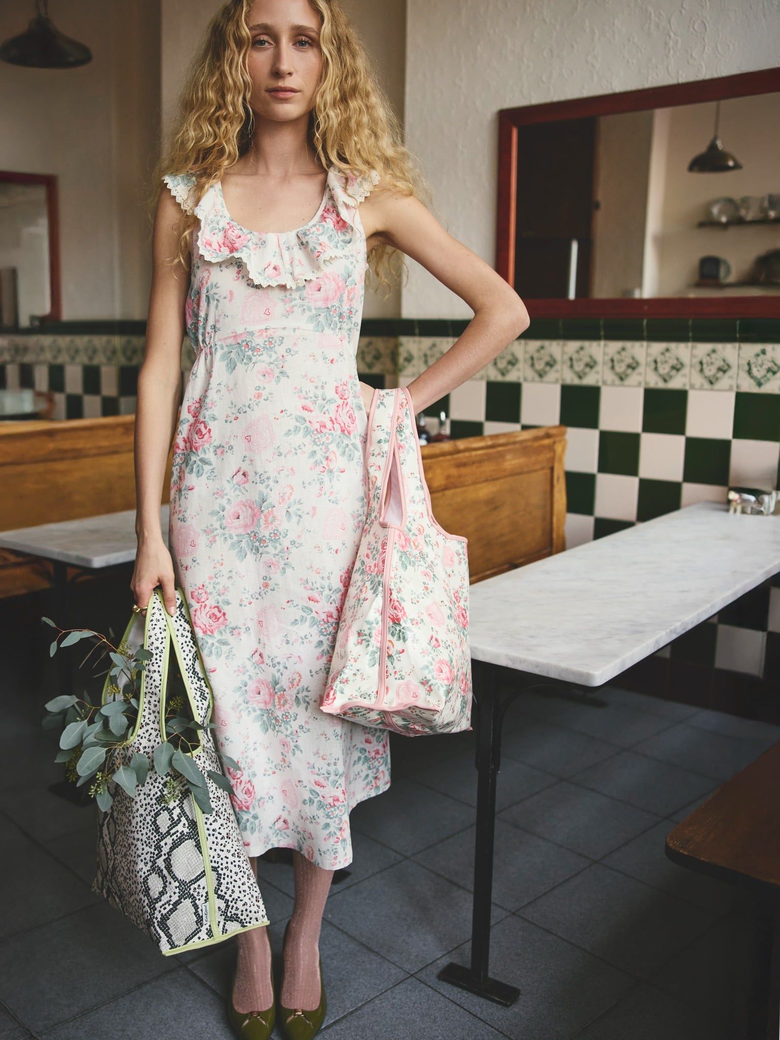  Túi Đeo Vai Cath Kidston Marleybone Shopper Hackney Rose - H69537 