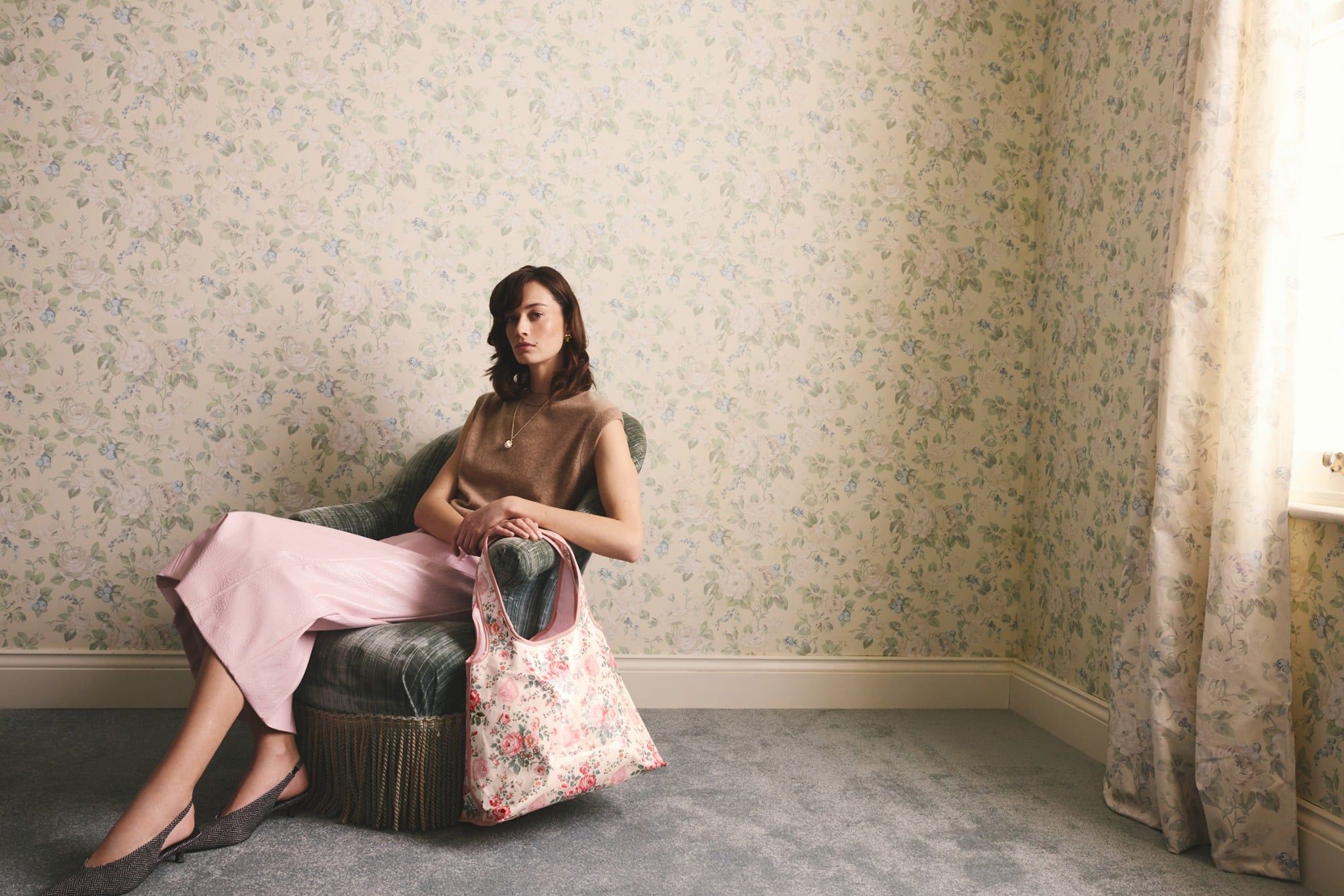  Túi Đeo Vai Cath Kidston Marleybone Shopper Hackney Rose - H69537 