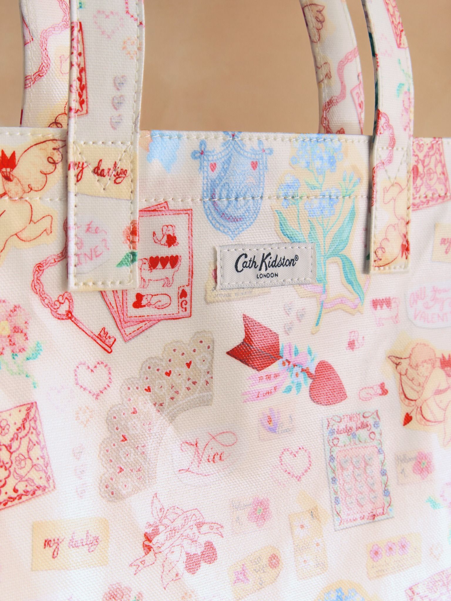 Túi đeo tay Cath Kidston Large Bookbag Valentines - W76354 
