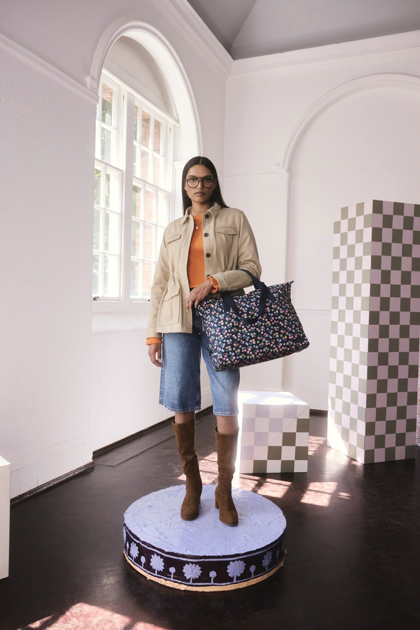  Túi du lịch/Carryall bag - Marble Ditsy - Navy - AP9588 