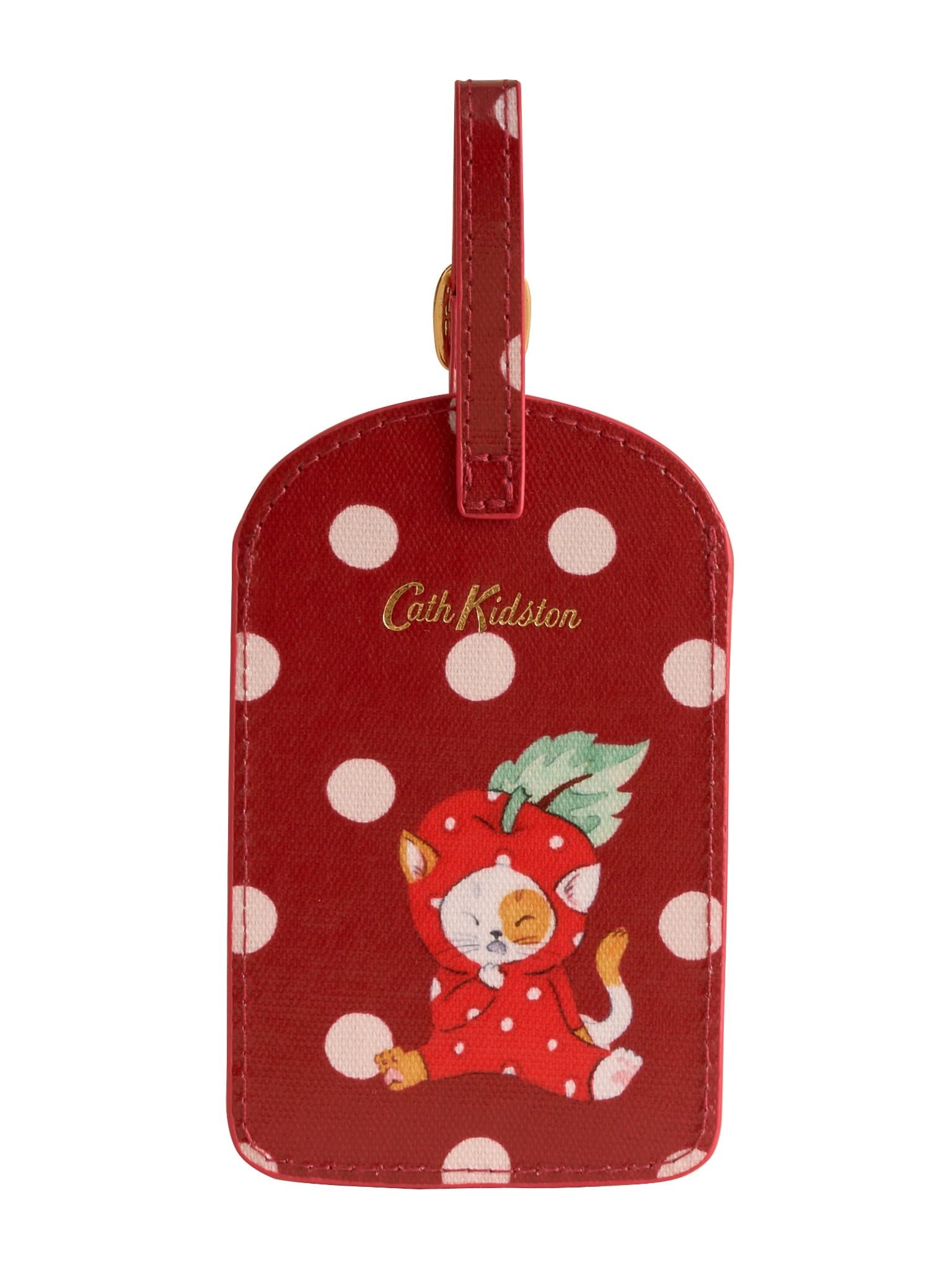  Thẻ Hành Lý Cath Kidston Phủ PVC Chống Nước, Họa Tiết Red Spot G09627 
