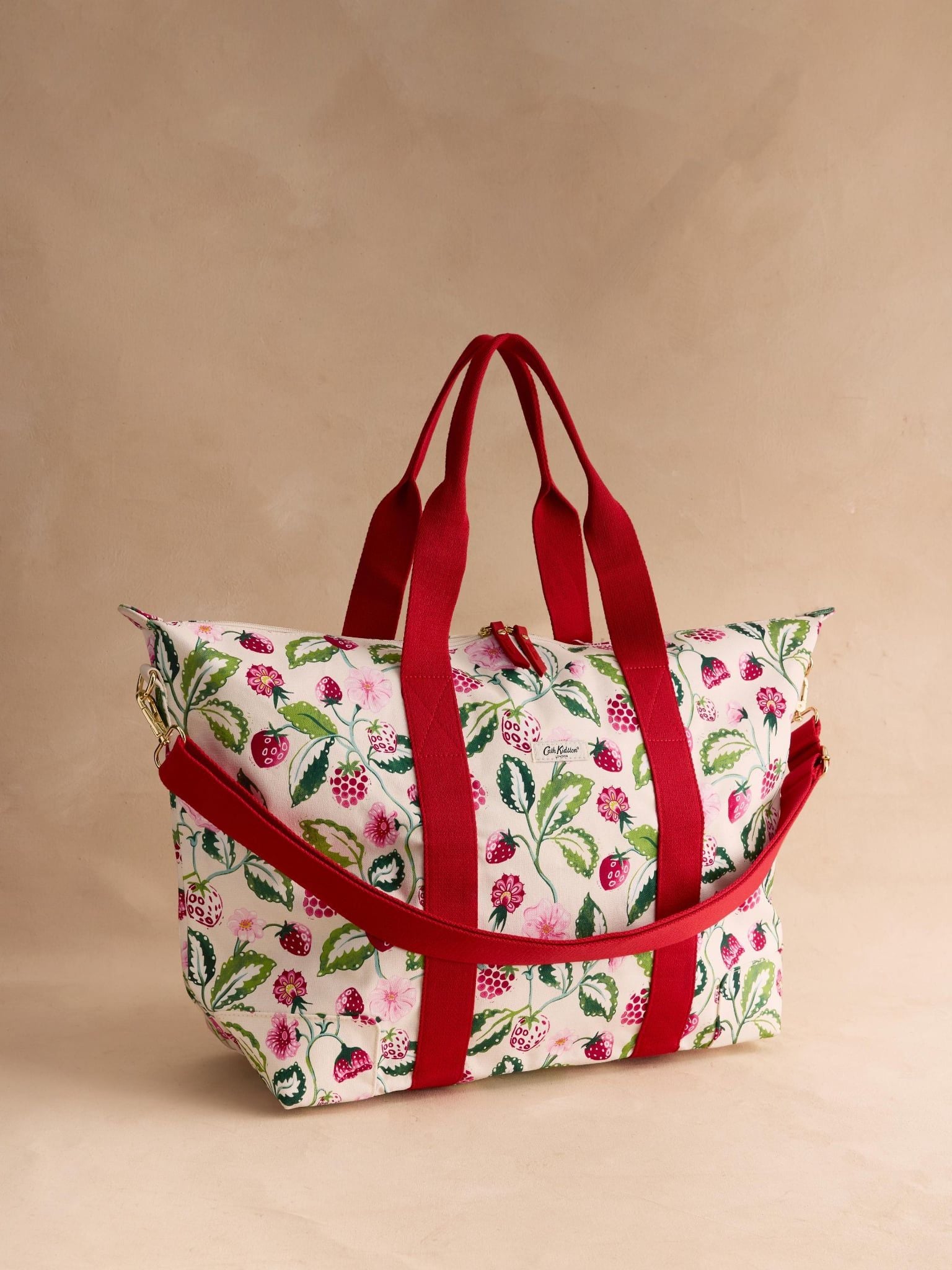  Túi Du Lịch Cath Kidston Phủ PVC Chống Nước Họa Tiết Raspberry Gardens Y26579 