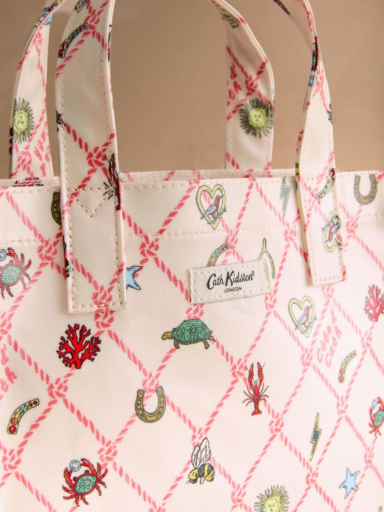  Túi Mini Cath Kidston Phủ PVC Chống Nước Họa Tiết Rope Charms Y26698 