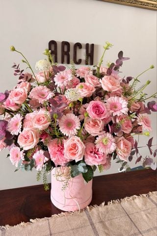 Hộp Hoa Tone Hồng Sang A0275