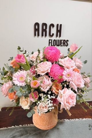 Hộp Hoa Tone Hồng Pastel A0269