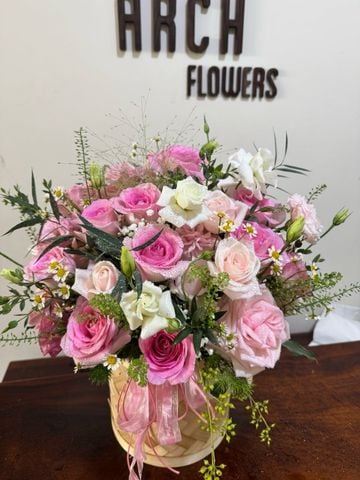 Hộp Hoa Tone Hồng A0295