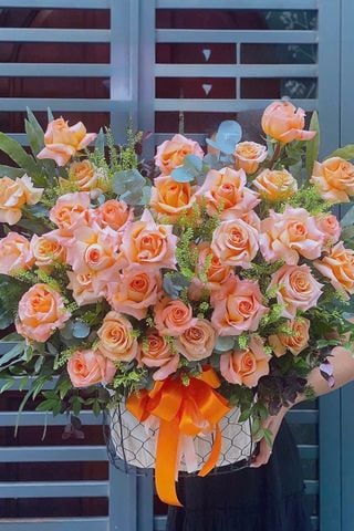 Giỏ Hoa Đẹp Chúc Mừng A0261