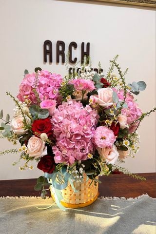 Hộp Hoa Tú Cầu Nhập A0272