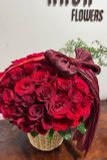 Giỏ Hoa 100 Bông Hồng Ecuador Giống Nhập A0290