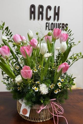 Hộp Hoa Tulip Tone Ngọt Ngào Sang A0292