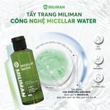  [Combo] Sạch Sâu 2 Bước MILIMAN Gồm Tẩy Trang Micellar Water Rau Má Tràm Trà 150ml và Gel Rửa Mặt Đa Năng Nam 150ml Bổ Sung Collagen thuỷ phân và chiết xuất Lô Hội 