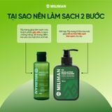  [Combo] Sạch Sâu 2 Bước MILIMAN Gồm Tẩy Trang Micellar Water Rau Má Tràm Trà 150ml và Gel Rửa Mặt Đa Năng Nam 150ml Bổ Sung Collagen thuỷ phân và chiết xuất Lô Hội 
