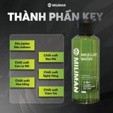  [Combo] Sạch Sâu 2 Bước MILIMAN Gồm Tẩy Trang Micellar Water Rau Má Tràm Trà 150ml và Gel Rửa Mặt Đa Năng Nam 150ml Bổ Sung Collagen thuỷ phân và chiết xuất Lô Hội 