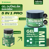  Gel Dưỡng Ẩm Da Mặt 5in1 MILIMAN PRO – Dưỡng Ẩm, Giúp Phục Hồi Da, Với Chiết xuất Rau Má, Vitamin B5, E, Niacinamide | Giúp Da Nam Sáng Mịn, Khỏe 