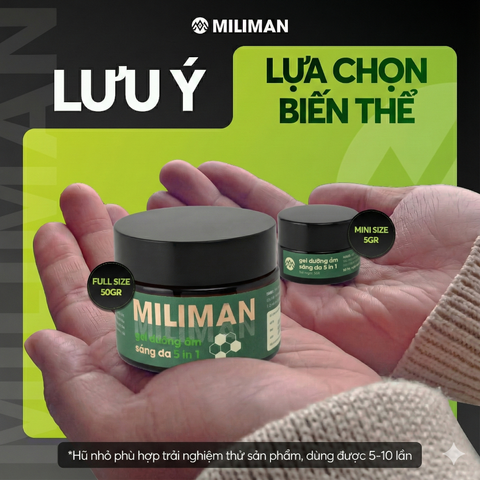  Gel Dưỡng Ẩm Da Mặt 5in1 MILIMAN PRO – Dưỡng Ẩm, Giúp Phục Hồi Da, Với Chiết xuất Rau Má, Vitamin B5, E, Niacinamide | Giúp Da Nam Sáng Mịn, Khỏe 