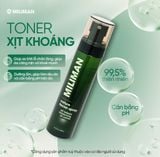  Toner Xịt Khoáng MILIMAN 100ML - Nature Facial Spray Giúp Dưỡng Ẩm, Giúp Làm Dịu Da Và Cân Bằng pH Trên Da 