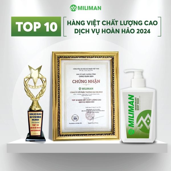  Sữa Tắm Hỗ Trợ Khử Mùi Miliman 300ml - Tinh Dầu Thiên Nhiên & Acid Hữu Cơ Giúp Ngăn Mùi Cơ Thể, Sữa Tắm Nam Thơm Lâu Dưỡng Thể | 2 Chai Tặng 1 Bọt Vệ Sinh Zen Cleanse FULL SIZE 100ml 