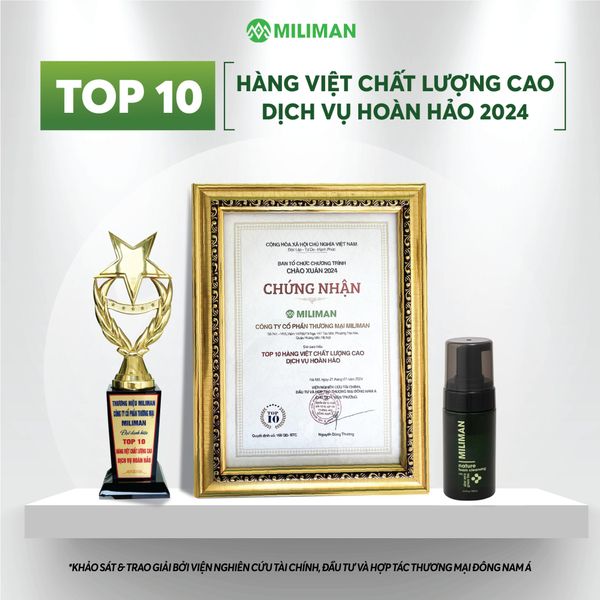  Bọt Rửa Mặt Thiên Nhiên MILIMAN 100ml Dành Cho Da Nhạy Cảm - Làm Sạch Từ Dầu Dừa, Chiết Xuất Thiên Nhiên Công Nghệ Cao, Hệ NMF Complex Dưỡng Ẩm Tự Nhiên Cho Da Sữa Rửa Mặt Nam Giới Skincare 