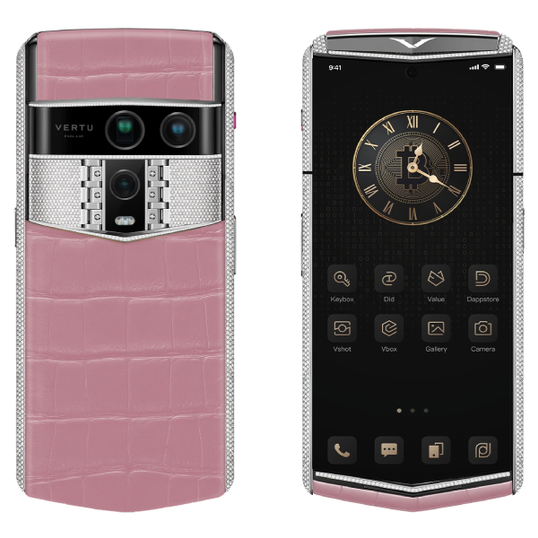  Vertu Agent Q Alligator Silver Full Diamond Collector's Edition Radiant Sakura Pink Alli 1TB 