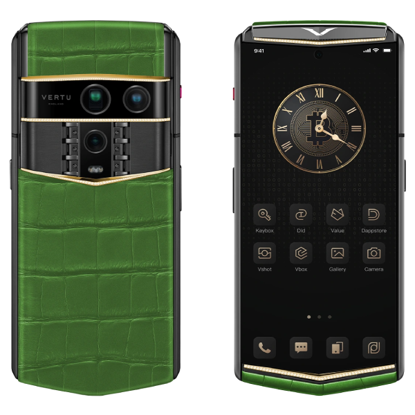  Vertu Agent Q Alligator Quint Gold Diamond Collector's Edition Bamboo Green 1TB 