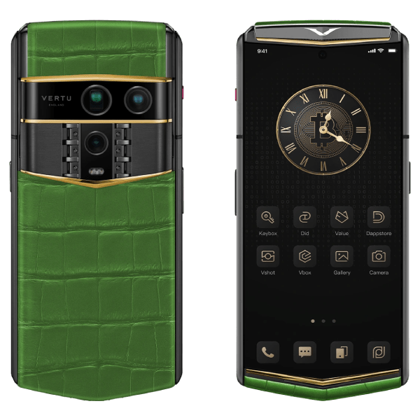  Vertu Agent Q Black Premium Set Quint Gold Accent Bamboo Green Alli 1TB 