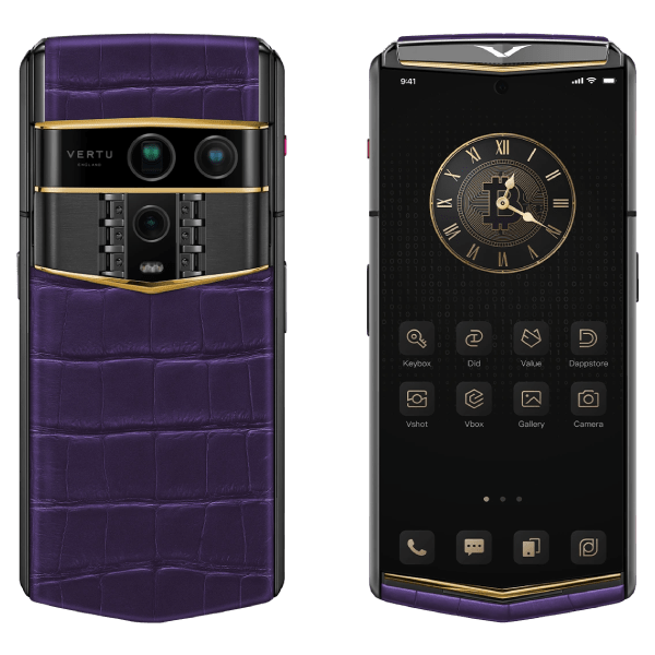  Vertu Agent Q Black Premium Set Quint Gold Accent Grape Purple Alli 1TB 