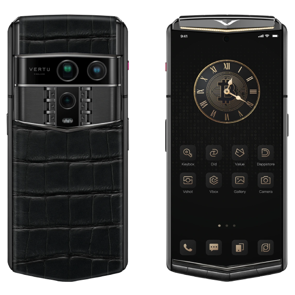  Vertu Agent Q Alligator Single Gold Diamond Collector's Edition Iron Black 1TB 