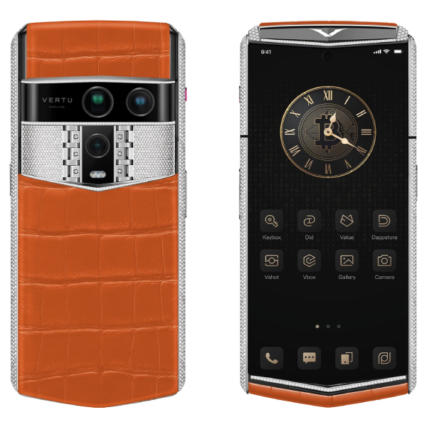  Vertu Agent Q Alligator Silver Full Diamond Collector's Edition Radiant Radiant Phoenix Alli 1TB 