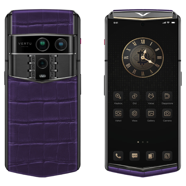  Vertu Agent Q Alligator Single Gold Diamond Collector's Edition Grape Purple 1TB 