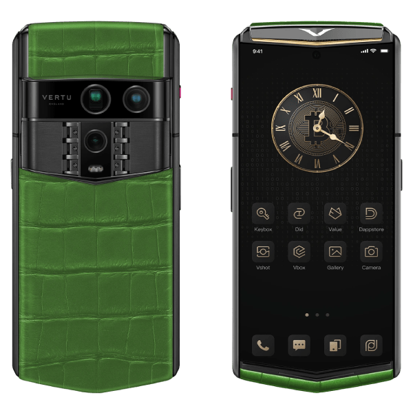  Vertu Agent Q Black Premium Set Single Gold Accent Bamboo Green Alli 1TB 
