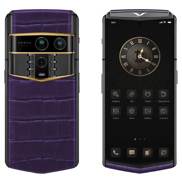  Vertu Agent Q Black Premium Set Tri Gold Accent Grape Purple Alli 1TB 