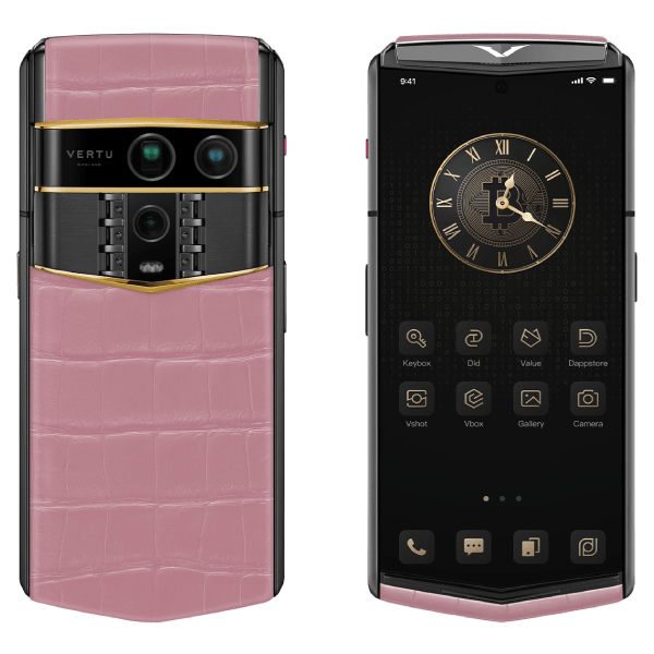  Vertu Agent Q Black Premium Set Tri Gold Accent Sakura Pink Alli 1TB 