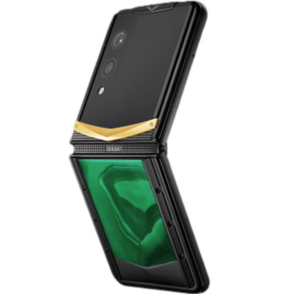 Vertu Quantum Flip Agate Emerald Green Gold V
