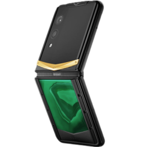  Vertu Quantum Flip Agate Emerald Green Gold V 
