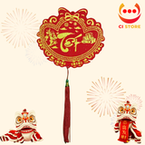  KHÁNH THỎI TIỀN TREO PHÚC LỘC THỌ CHỮ THƯ PHÁP CAO CẤP TRANG TRÍ TẾT 