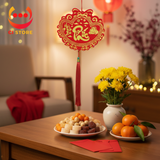  KHÁNH THỎI TIỀN TREO PHÚC LỘC THỌ CHỮ THƯ PHÁP CAO CẤP TRANG TRÍ TẾT 